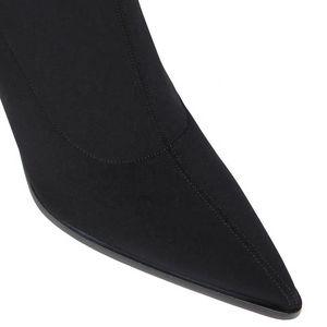 Stretch Women Thigh High Sock Legging Boots Black Over The Knee High Boot Ladies Long Tall Winter Shoes