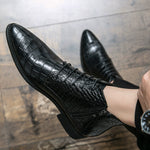 Load image into Gallery viewer, Korean Fashion Casual Hair Stylist Formal Wear High-Top Leather Shoes
