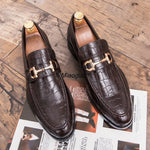 Load image into Gallery viewer, Men Formal Business Shoes Luxury Men&#39;s Dress Shoes Male Casual Leather PU Wedding Party Loafers
