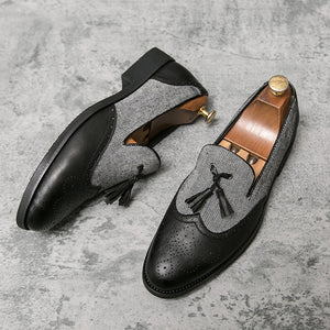 Luxurious Mens Slip-On Casual Shoes Fashion Tassel Men's Shoes Men Loafers Male Dress Shoes