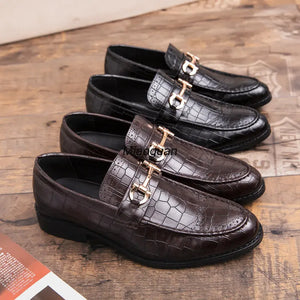 Men Formal Business Shoes Luxury Men's Dress Shoes Male Casual Leather PU Wedding Party Loafers