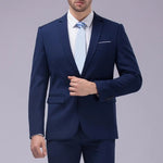 Load image into Gallery viewer, Wedding Suit For Men Set Elegant Blazers Formal 2 Pieces Full Jackets Pants Classic Business Coats
