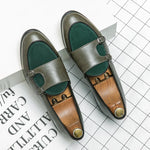 Load image into Gallery viewer, New Shallow Shoe Green Loafers Double Buckle Fashion Brand Men Shoes Italian Classic Shoes
