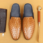 Load image into Gallery viewer, Italian Half Shoes for Men Luxury Genuine Leather British Style Designer Handmade Shoes
