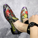 Load image into Gallery viewer, Embroidered Loafers Men Smoking Shoes Male Wedding and Party Dress Shoes
