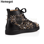 Load image into Gallery viewer, Men&#39;s Shoes Accessories High Top Men&#39;s Shoes Sneakers Glitter Rivets Lace Up Casual Shoes
