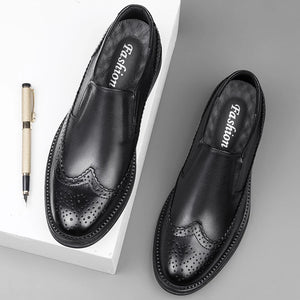 Luxury Brand Man Oxford Shoes Genuine Leather Men Casual Shoes Slip on Loafers British Style Shoes