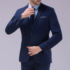 Wedding Suit For Men Set Elegant Blazers Formal 2 Pieces Full Jackets Pants Classic Business Coats