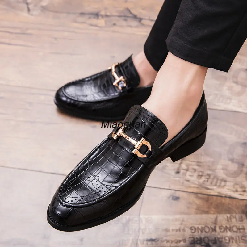 Men Formal Business Shoes Luxury Men's Dress Shoes Male Casual Leather PU Wedding Party Loafers